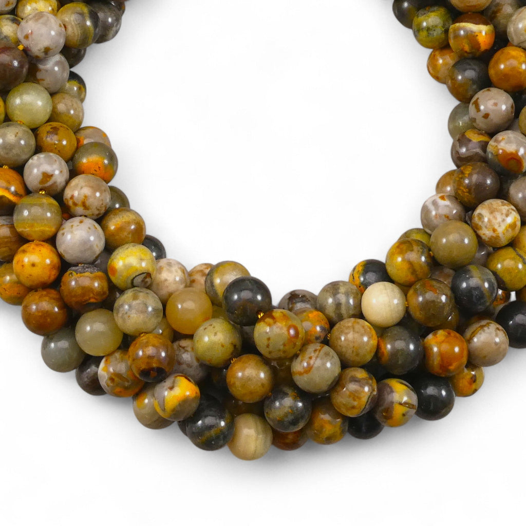 Bumble Bee Jasper Round 6mm 8mm-0