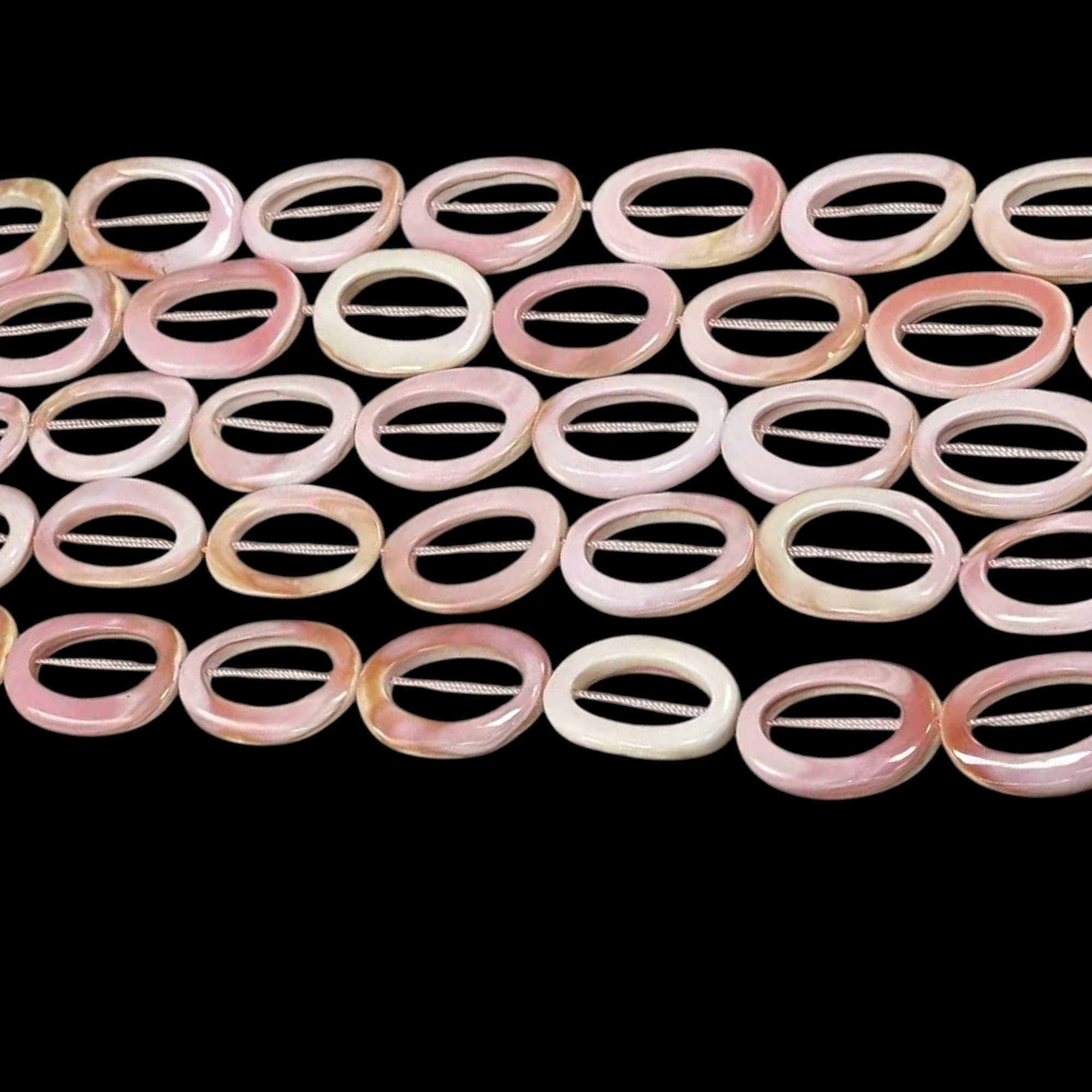 Queen Conch Shell, Oval Rings 20mmx30mm-2